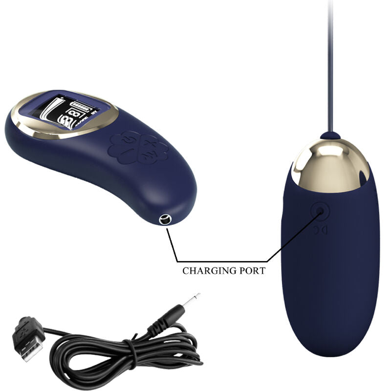 Pretty Love - Mina Uovo Vibrante Telecomando Blu