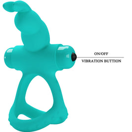 Pretty Love - Anello Vibratore Coniglio Verde Figgy