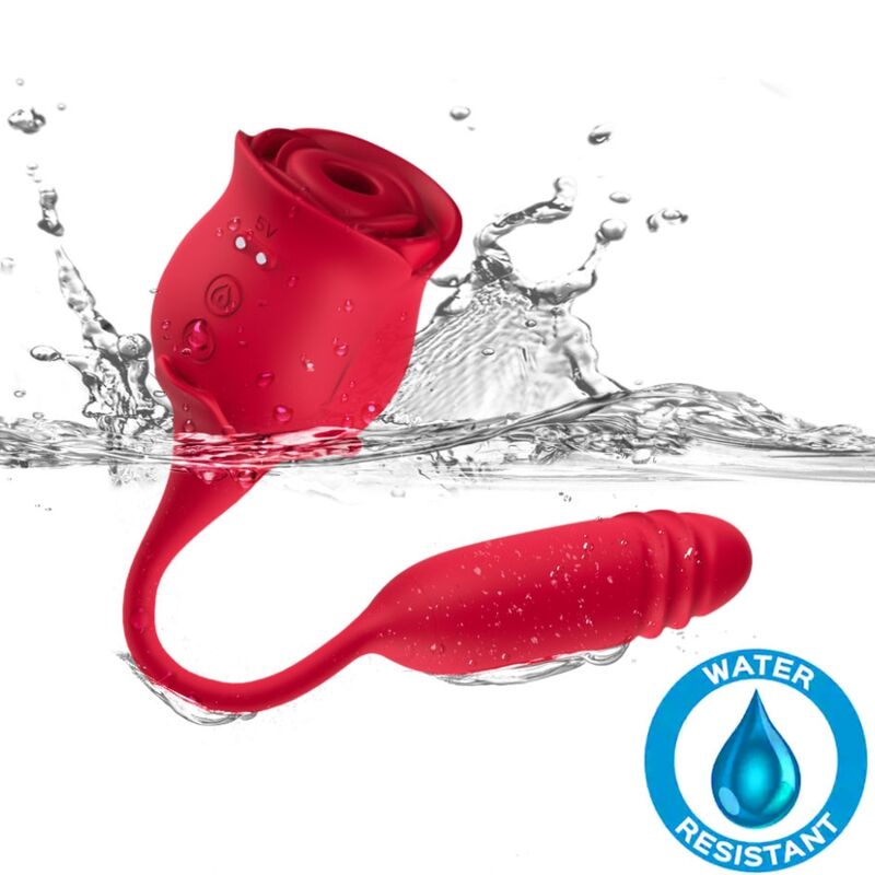 Stimolatore Premium con Doppia Funzione in Silicone Rosso - immagine 3