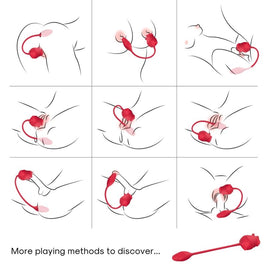 Stimolatore Premium 2 in 1 con Vibrazione e Aspirazione Rosa - immagine 2