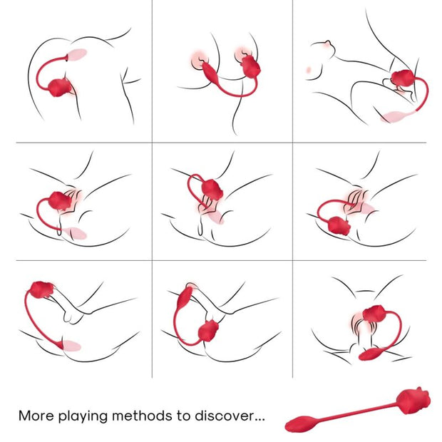 Stimolatore Premium 2 in 1 con Vibrazione e Aspirazione Rosa - immagine 2