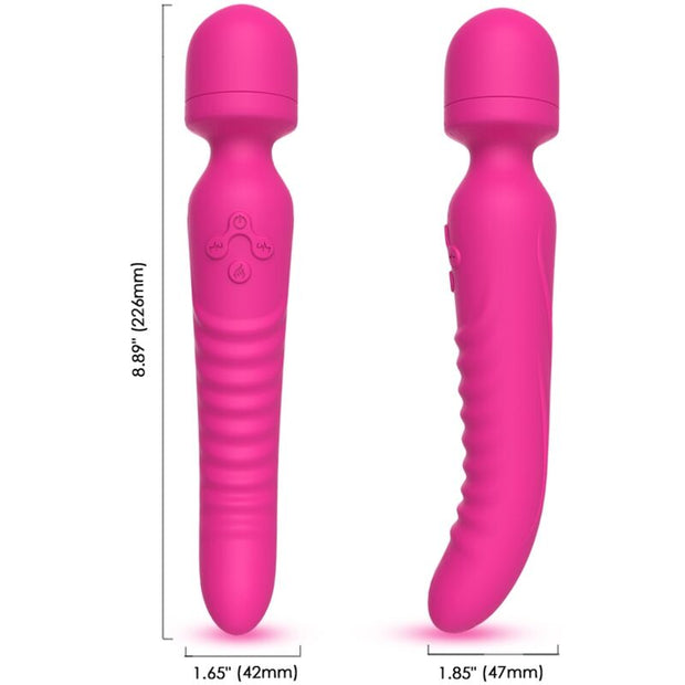Mission Massaggiatore Vibrante con Effetto Calore Fucsia Premium