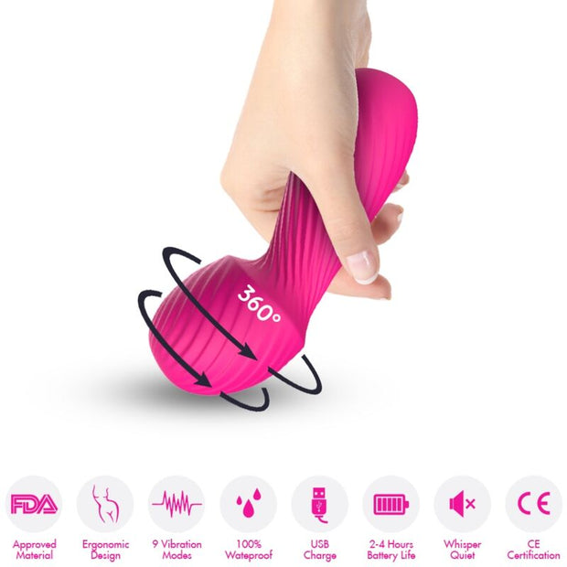 Massaggiatore Dazzle Premium in Silicone Fucsia Ricaricabile - immagine 2