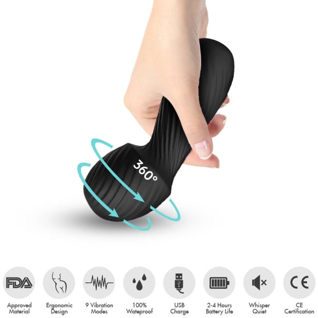 Massaggiatore Dazzle Piccolo Nero in Silicone Premium - immagine 2