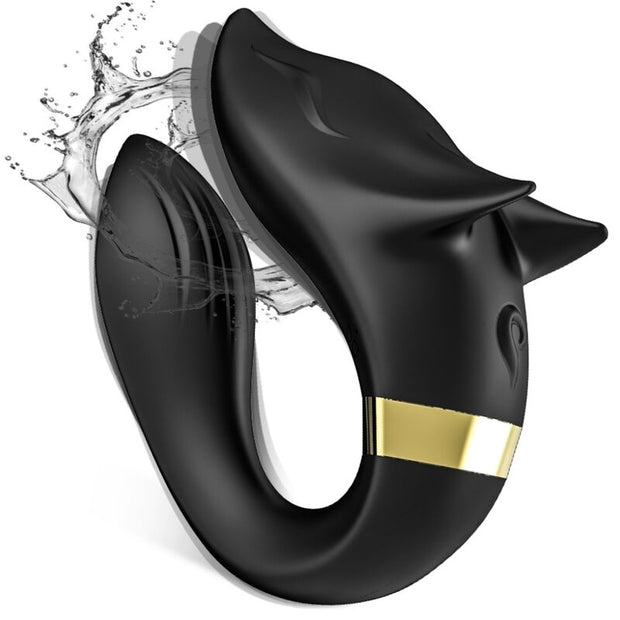 Vibratore per Coppia Fox con Telecomando Wireless Nero Premium - immagine 2