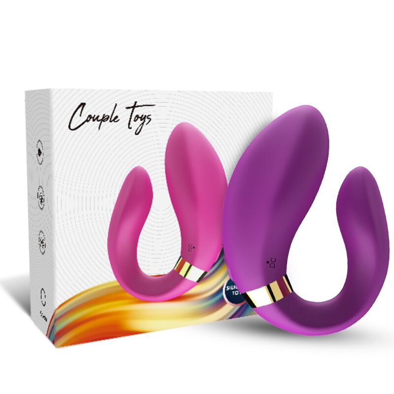 Vibratore a Mezzaluna per Coppia con Telecomando in Silicone Premium Viola - immagine 4