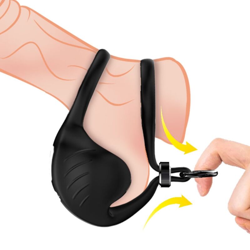 Armony - Manta Scrotum Vibrator Anello Telecomando Nero