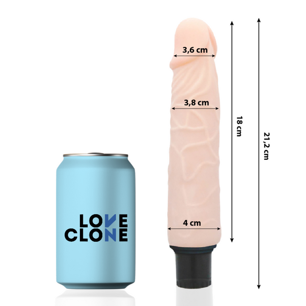 Loveclone - Vibratore Autolubrificante Finn 21,2 Cm -O- 3,8 Cm