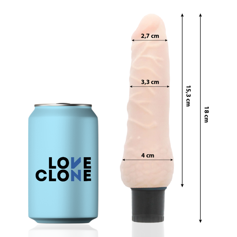 Loveclone - Vibratore Autolubrificante Sven 18,5 Cm -O- 3,3 Cm