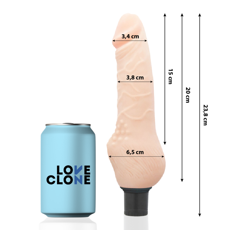 Loveclone - Daven Autolubrificante Realistico 23,8 Cm -O- 3,8 Cm