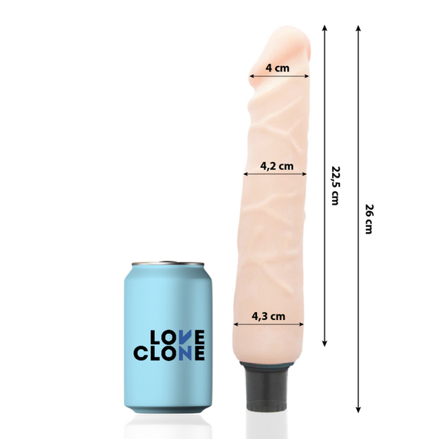 Loveclone - Vibratore Autolubrificante Jansen 26 Cm -O- 4,2 Cm