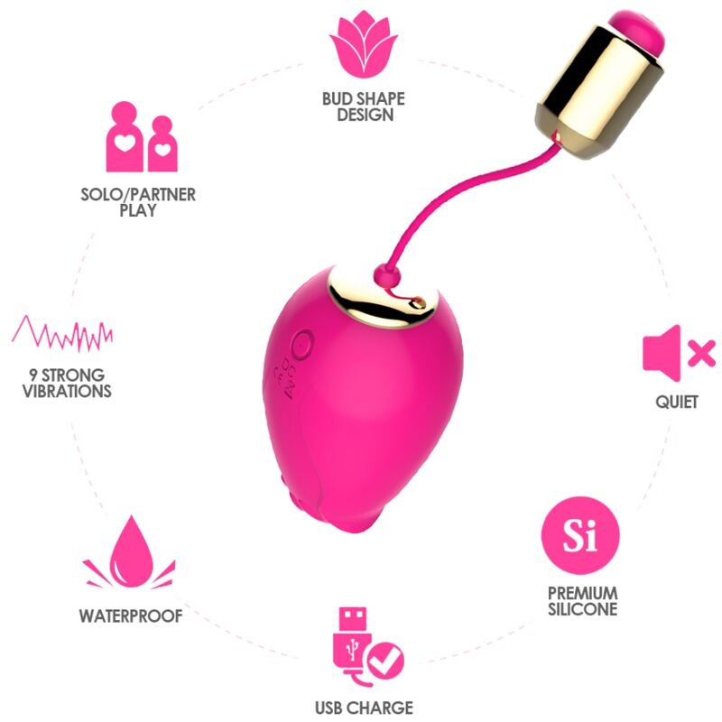 Mandala Egg Stimolatore G-Spot con Telecomando Fucsia Premium - immagine 3