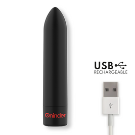 Oninder - Vibratore Berlin Bullet Nero 9 Modalità 8,5 X 2 Cm - App Gratuita