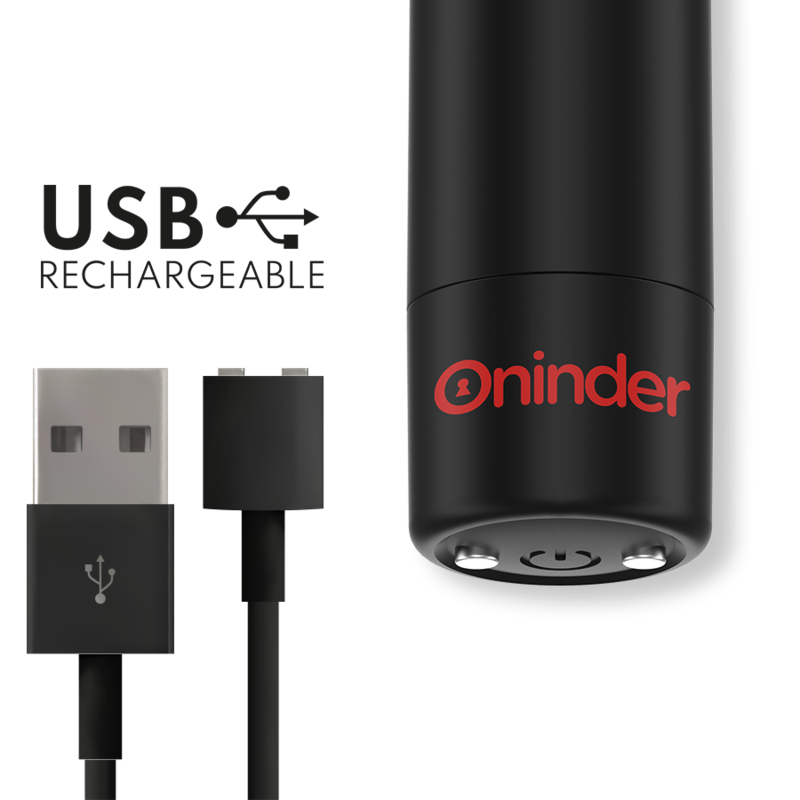 Oninder Berlin Vibratore Bullet Nero con App - 9 Modalità - immagine 3