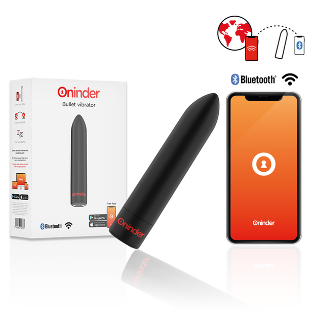 Oninder Berlin Vibratore Bullet Nero con App - 9 Modalità