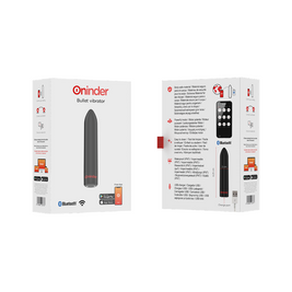Oninder - Vibratore Berlin Bullet Nero 9 Modalità 8,5 X 2 Cm - App Gratuita