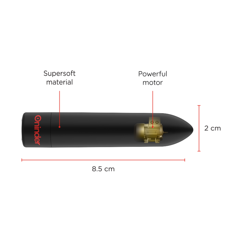 Oninder Berlin Vibratore Bullet Nero con App - 9 Modalità - immagine 4