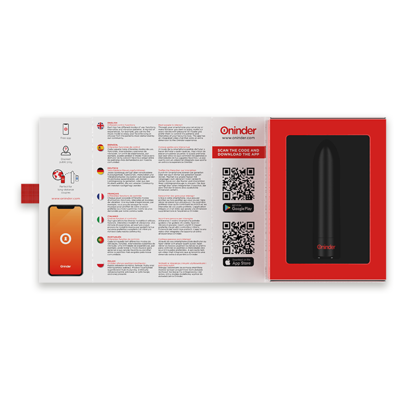 Oninder Berlin Vibratore Bullet Nero con App - 9 Modalità - immagine 6