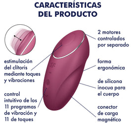 Satisfyer Tap & Climax Vibratore Clitorideo Premium in Silicone - immagine 5