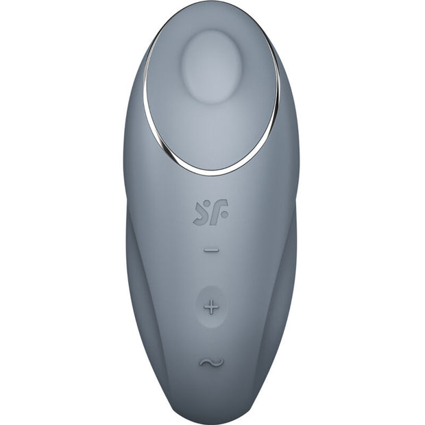 Satisfyer Tap & Climax Vibratore Clitorideo Lay-On Grigio