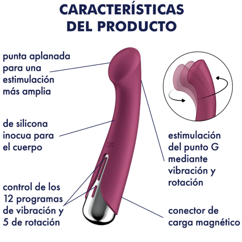 Satisfyer Spinning G-Spot 1 Vibratore Rotante Premium Rosso - immagine 5