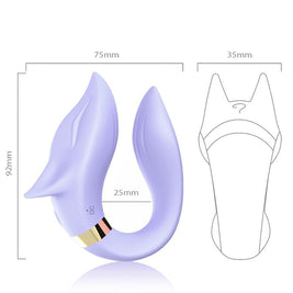 Vibratore per Coppia Fox con Telecomando in Silicone Viola - immagine 3