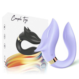 Vibratore per Coppia Fox con Telecomando in Silicone Viola - immagine 4