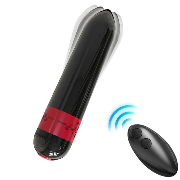 Rocket Bullet Vibratore con Telecomando in Silicone Nero