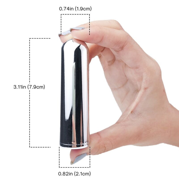 Bullet Vibratore Compatto Dorato in Metallo Premium 7.9cm
