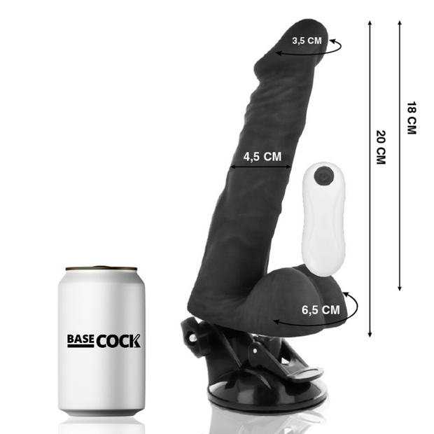 Basecock Vibratore Articolabile con Telecomando Nero 20cm - immagine 2