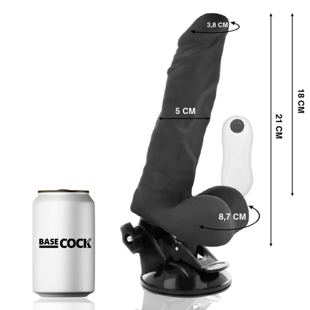 Basecock Vibratore Articolabile con Telecomando 21cm Nero - immagine 2