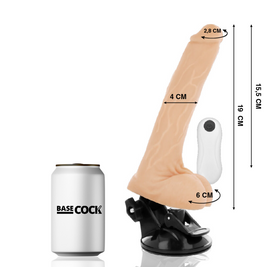 Basecock - Vibratore Realistico Telecomando Carne 19 Cm -O- 4 Cm