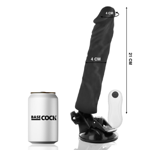 Basecock Vibratore Realistico con Telecomando Nero 21cm - immagine 2