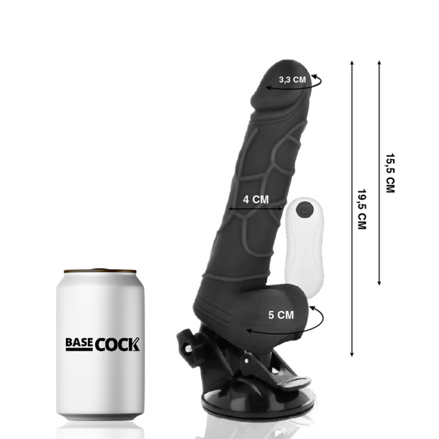 Basecock Vibratore Realistico con Telecomando 19,5 cm Nero - immagine 2