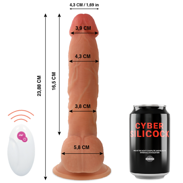 Cyber Silicock Mr John Vibratore Realistico Telecomandato 23 cm - immagine 2