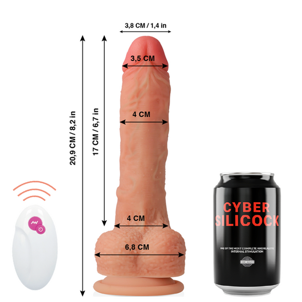 Cyber Silicock Mr Rick Vibratore Realistico con Telecomando 20.9cm - immagine 2