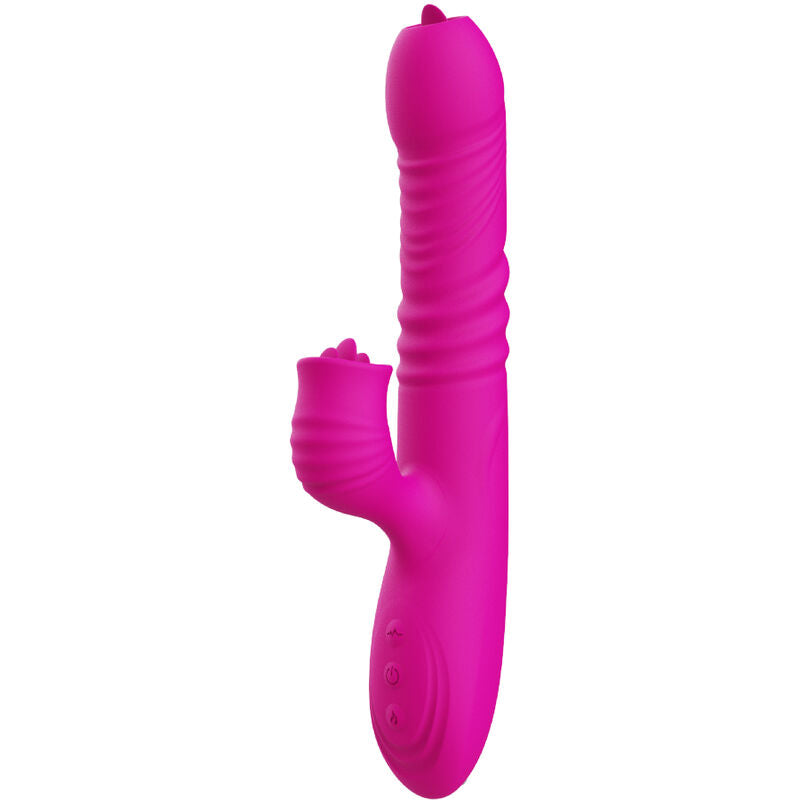 Armony - Fanny Vibratore Multifunzione A Doppia Lingua Fucsia Effetto Calore