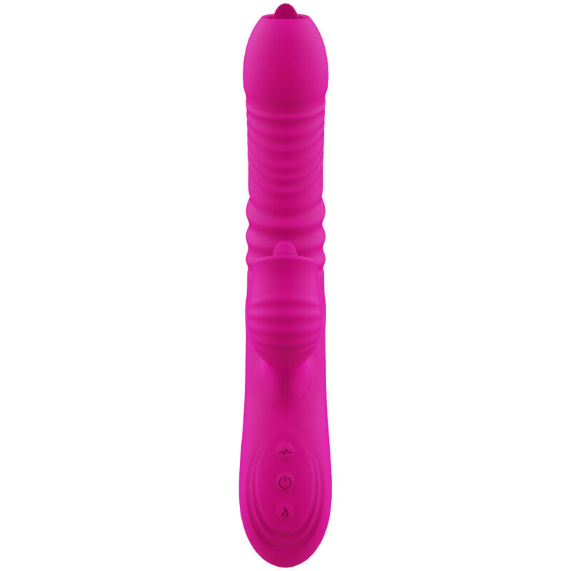 Armony - Fanny Vibratore Multifunzione A Doppia Lingua Fucsia Effetto Calore