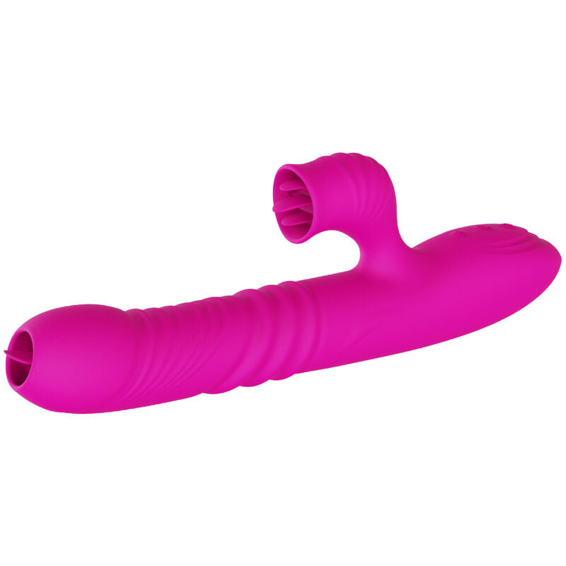 Armony - Fanny Vibratore Multifunzione A Doppia Lingua Fucsia Effetto Calore