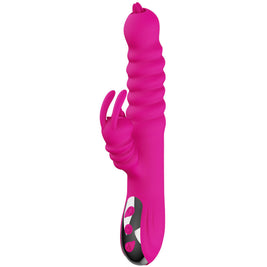 Armony - Vibratore Multifunzione Coniglio Doppia Lingua Fucsia Effetto Calore
