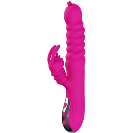 Armony - Vibratore Multifunzione Coniglio Doppia Lingua Fucsia Effetto Calore