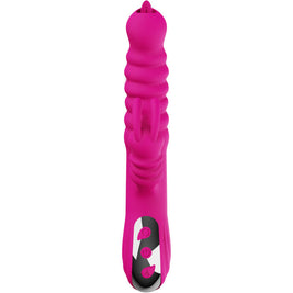 Armony - Vibratore Multifunzione Coniglio Doppia Lingua Fucsia Effetto Calore