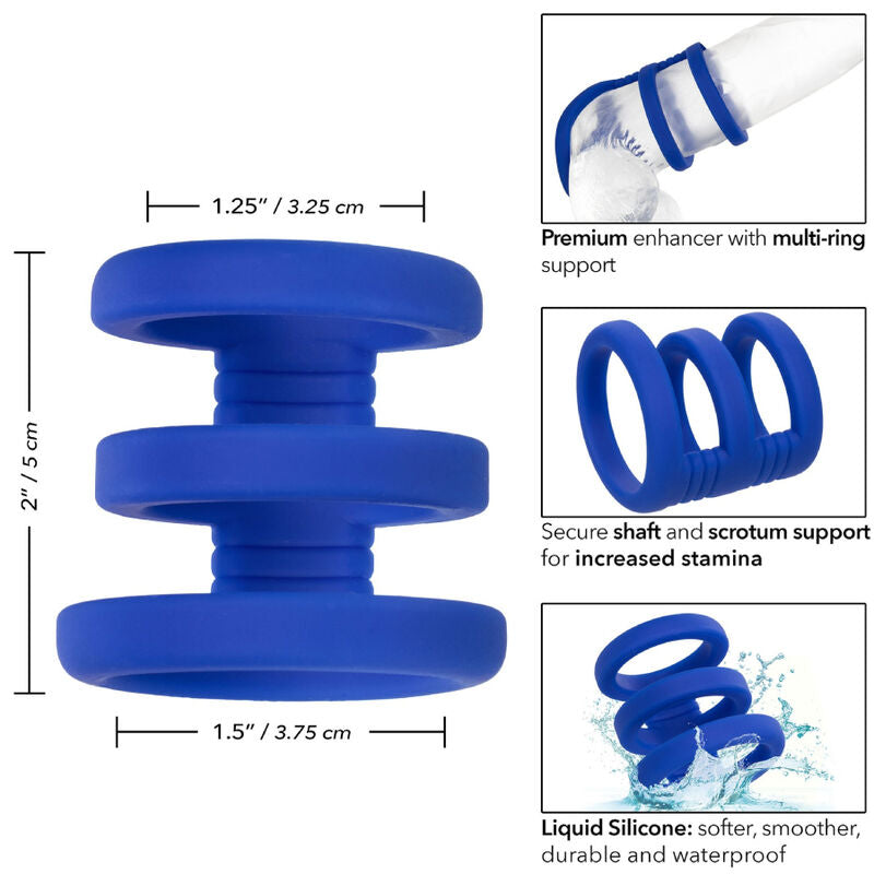 Calexotics - Gabbia Tripla Per Cazzi Admiral Blu