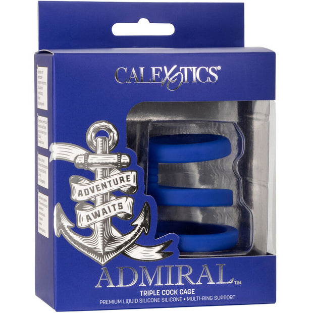 Calexotics - Gabbia Tripla Per Cazzi Admiral Blu