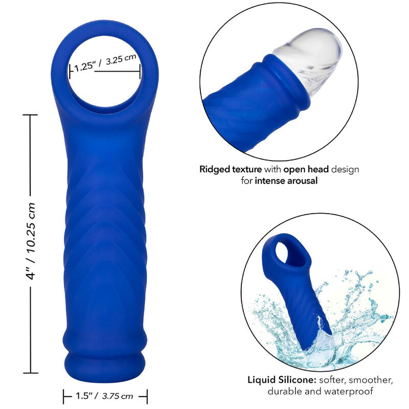 Calexotics - Admiral Wave Protezione Per Pene In Silicone Liquido Blu