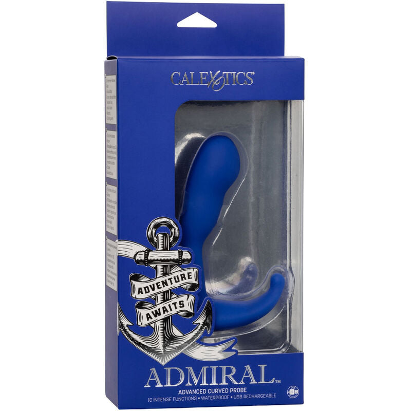 Calexotics - Admiral Stimolatore Anale Curvo E Vibratore Blu