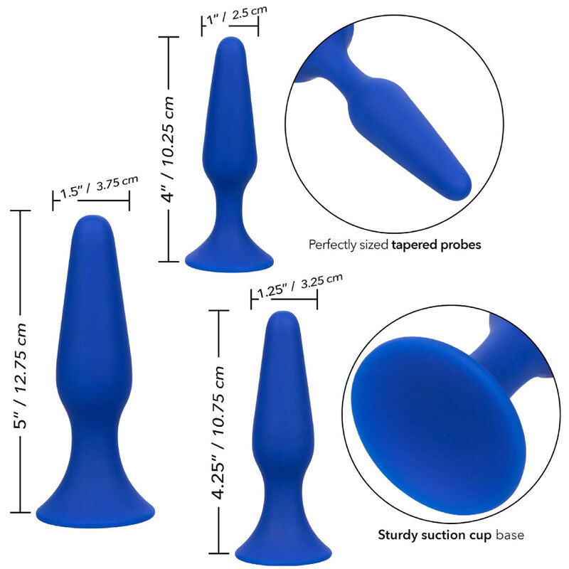 Calexotics - Admiral Kit 3 Plug Anale Blu