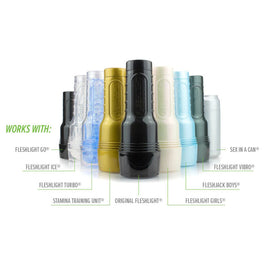 Fleshlight - Go Masturbador Torque Ice + Universal Launch + Lubrificante Aqua Quality 50 Ml