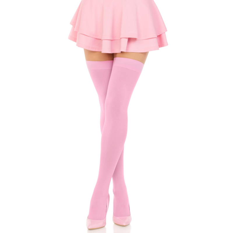 Leg Avenue - Calze Autoreggenti In Nylon Rosa