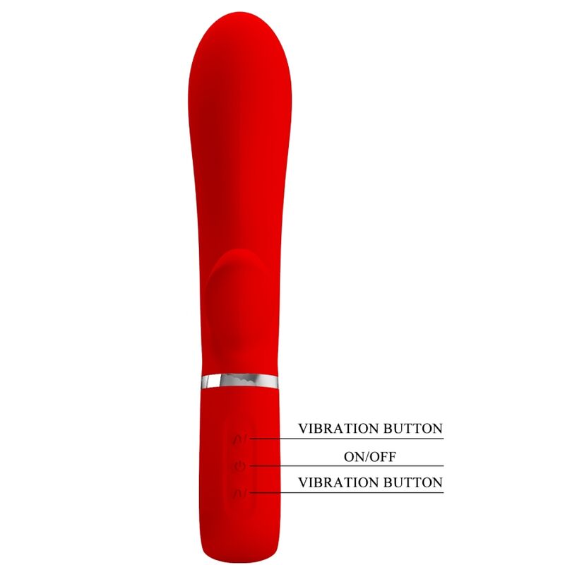 Intense Thomas Vibratore Punto G Multifunzione in Silicone Rosso - immagine 6